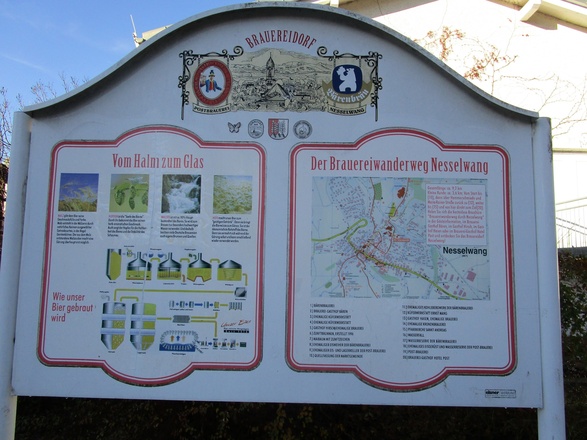 Informationstafel Brauereiwanderweg Nesselwang