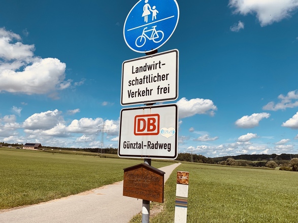 Beschilderung DB-Günztalradweg