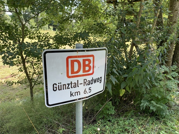 DB Günztal-Radweg Kilometerangabe
