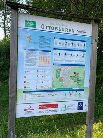 Schild Vital Parcours in Eldern