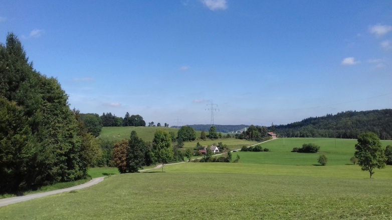 Blick von Niebers in Richtung Ottobeuren