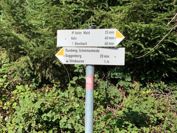 Wegweiser Richtung Guggenberg