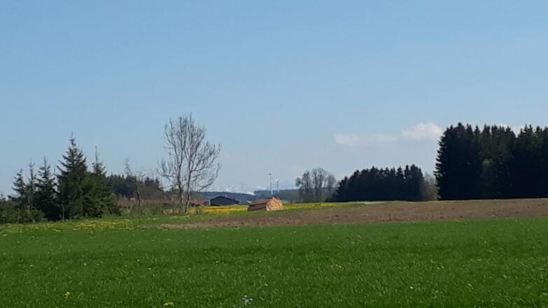 Zwischen Klessen und Schrallen - Blick Richtung Berge