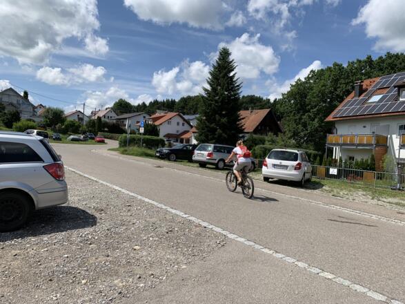 Westerheim Abbiegung links Richtung Radweg nach Ungerhausen