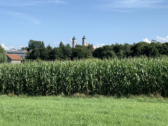 Ottobeurer Basilika aus der Ferne