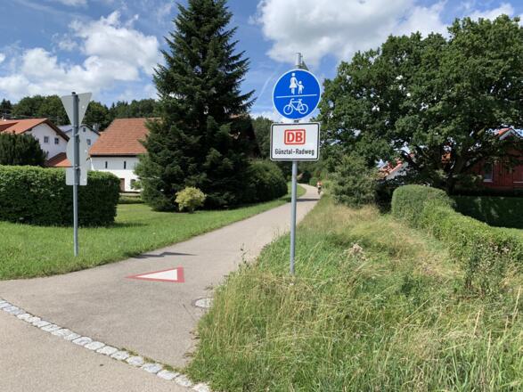 DB Günztal-Radweg weiter nach Ungerhausen