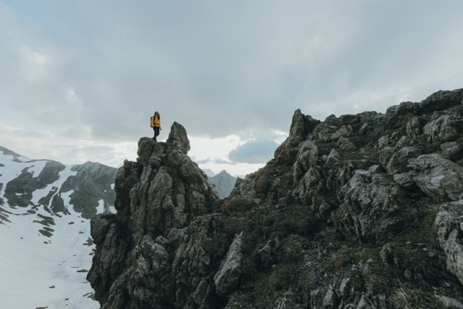 Melissa Le Nevé oberhalb des Schrecksees