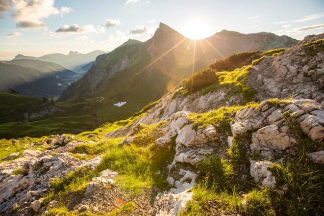 Sonnenuntergang auf Etappe 2.