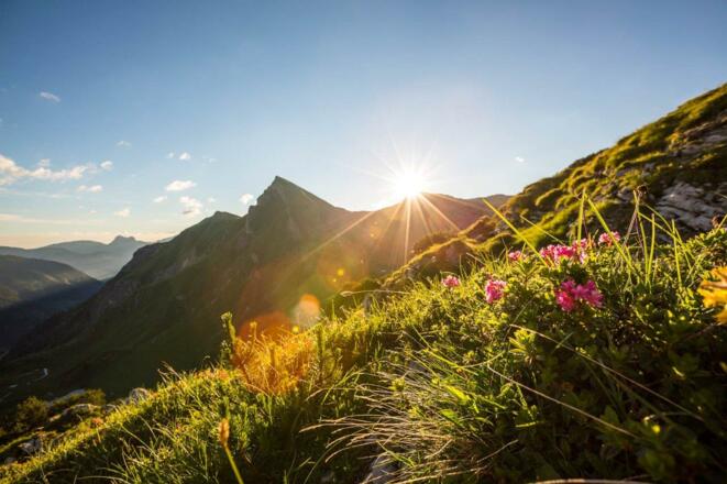 Sonnenuntergang am Grenzgänger.