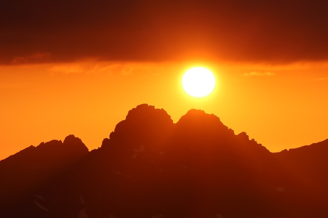 Sonnenuntergang am Waltenbergerhaus