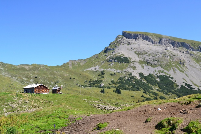 Der Hohe Ifen mit der Alpe Ifersgunt