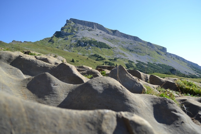 Der Hohe Ifen mit dem typischen Schrattenkalk