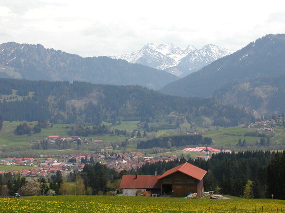 Blick von Oberellegg auf Wertach