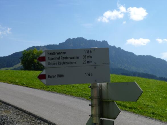 Der Weg ist sehr gut beschildert 