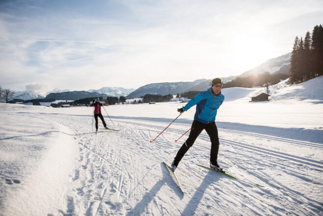 Langlaufen &amp; Skating auf der Sonnenalp Loipe - Ofterschwang