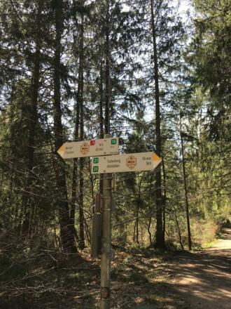 Wegweiser Richtung Weiler, Fischen