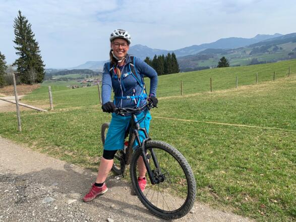 Radler unterwegs nach Weiler