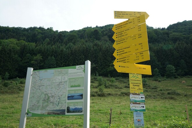 Übersichtstafel am Parkplatz Strehtrumpf
