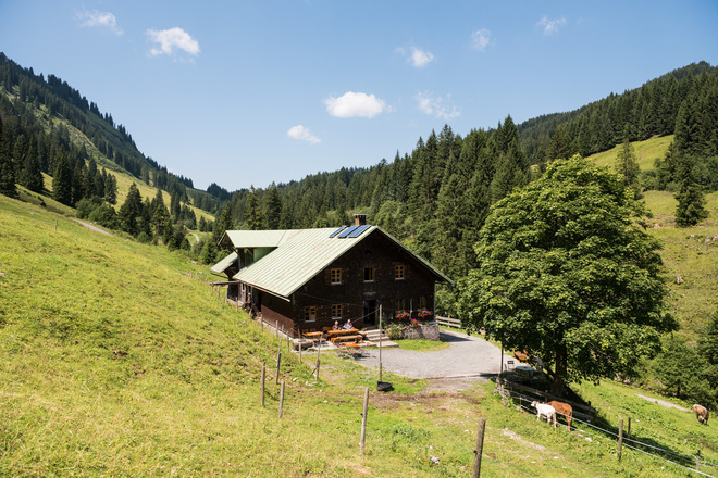 Die Herzbergalpe mit Sonnenterasse