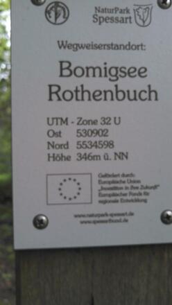 Wegweiserstandort Bomigsee