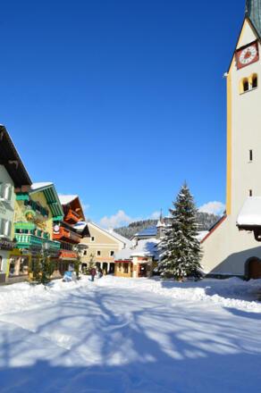 Marktplatz Abtenau im Winter