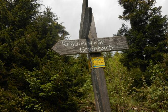 Wegweiser Kräuterwiese