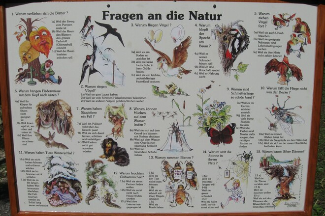 Übersichtstafel Naturerlebnispfad Brannenburg