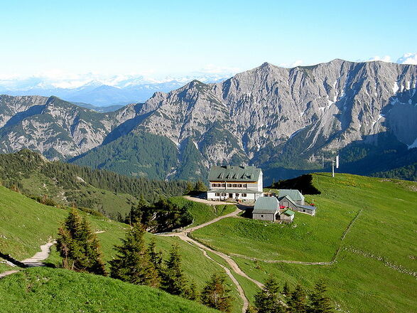 Blick vom Weg zum Gipfel der Rotwand