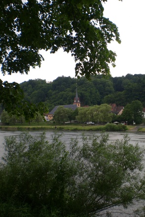 Blick auf die Kirche in Stadtprozelten