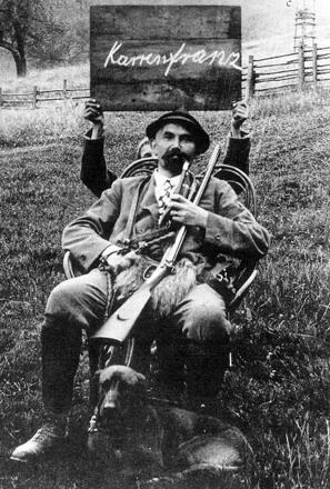 Der "Karren Franz" auf einem zeitgenössischen Foto.