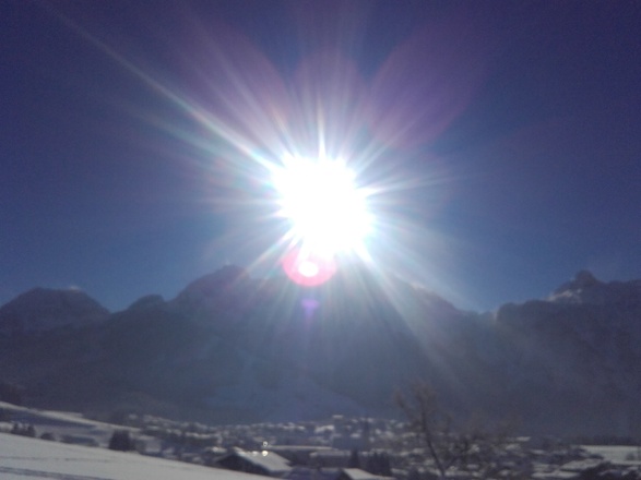 Egelseeloipe mit Ausblick auf das Tennengebirge