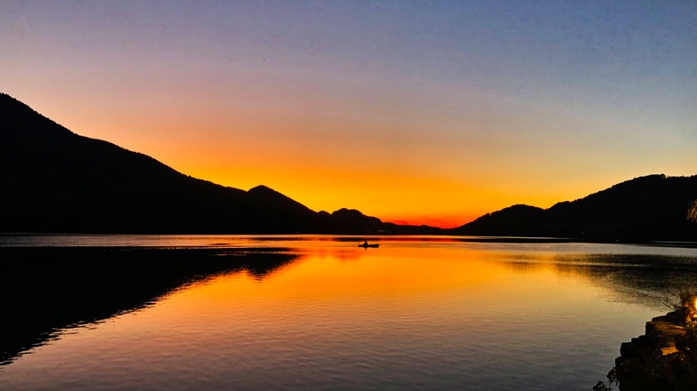 Sonnenuntergang am Fuschlsee