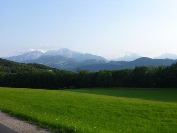 Blick auf Hoher Göll und Watzmann