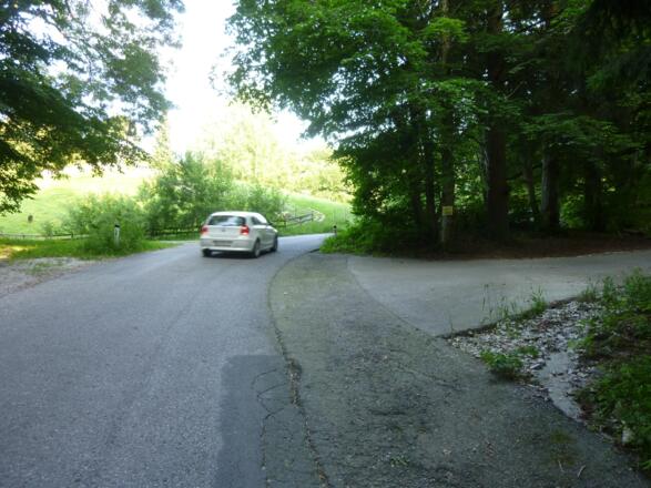 Abzweigung zur Schwarzenbergalm