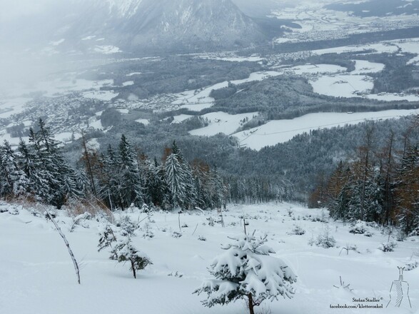 der obere Teil sieht gut aus, aber der Schnee ist immer noch knapp