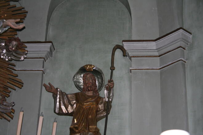 Statue des hl. Jakobus Kirche Obertrum am See