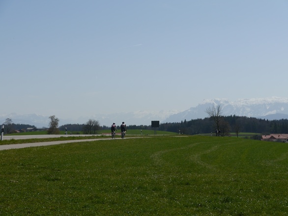 Radfahrer bei Lampoding