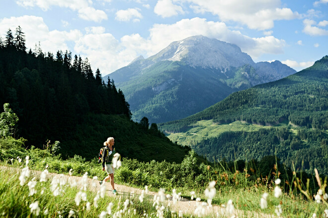 Blick zum Watzmann vom Ramsauer Soleleitungsweg