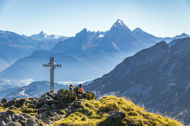 Der Heubergkopf mit Aussicht zum Watzmann