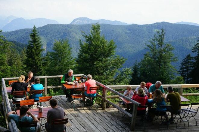 Ausblick von der Brünnsteinterrasse