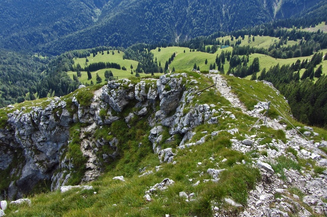 Abstiegsweg über den Dr. Julius-Mayr-Weg (Klettersteig)