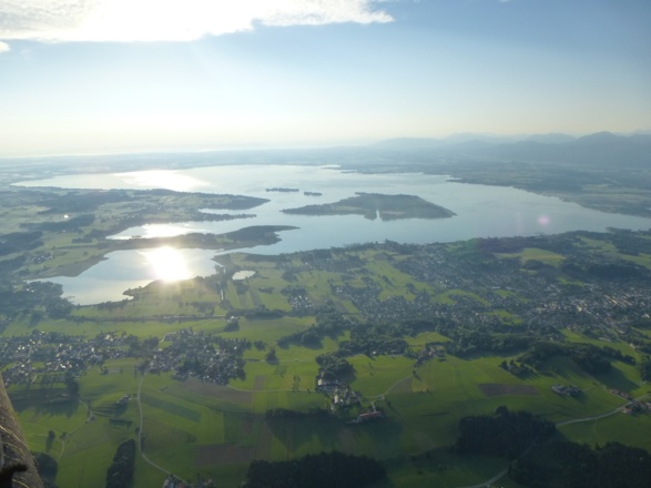 Luftaufnahme von Prien am Chiemsee