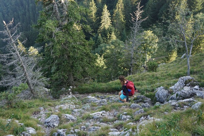 Abstieg von der Wasserwand
