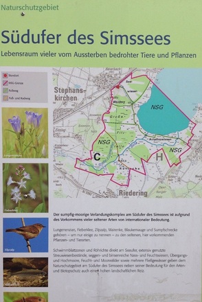 Infotafel Naturschutzgebiet Simssee