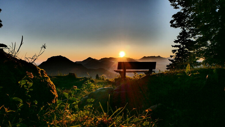 Aussicht vom Bankerl bei Sonnenaufgang