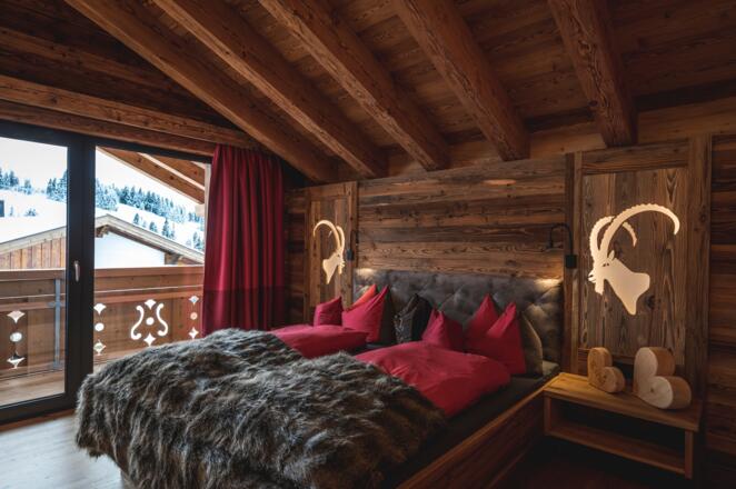 Schlafzimmer 2 Chalet Steinbock