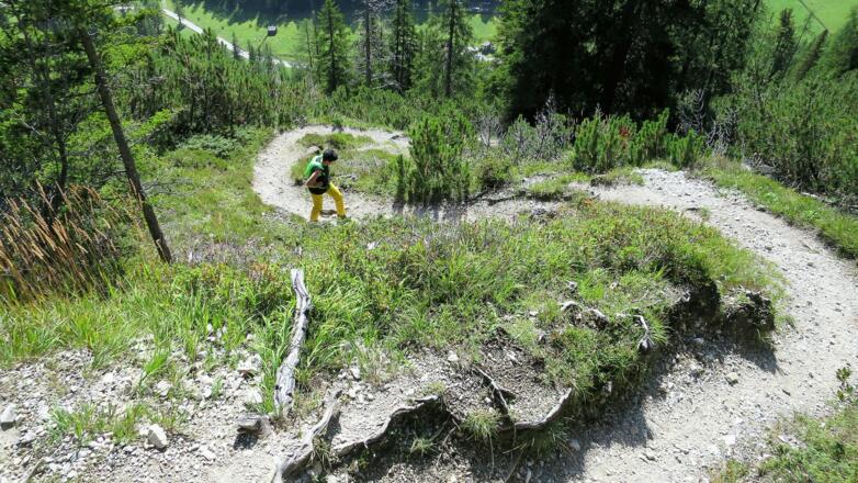 Unschwierig führt der Weg ca. 200 Hm ...
