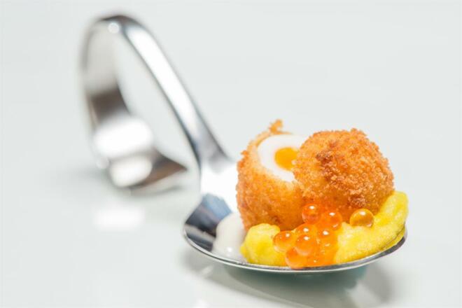 Gebratenes Wachtelei