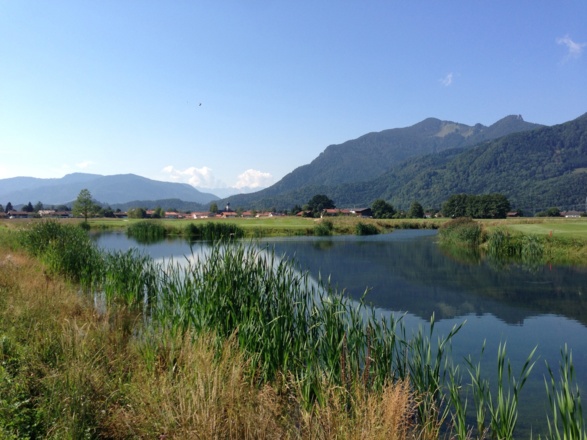 Blick nach Grassau vom Golfplatz
