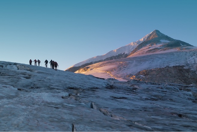Aufstieg zum Großvenediger im Sommer